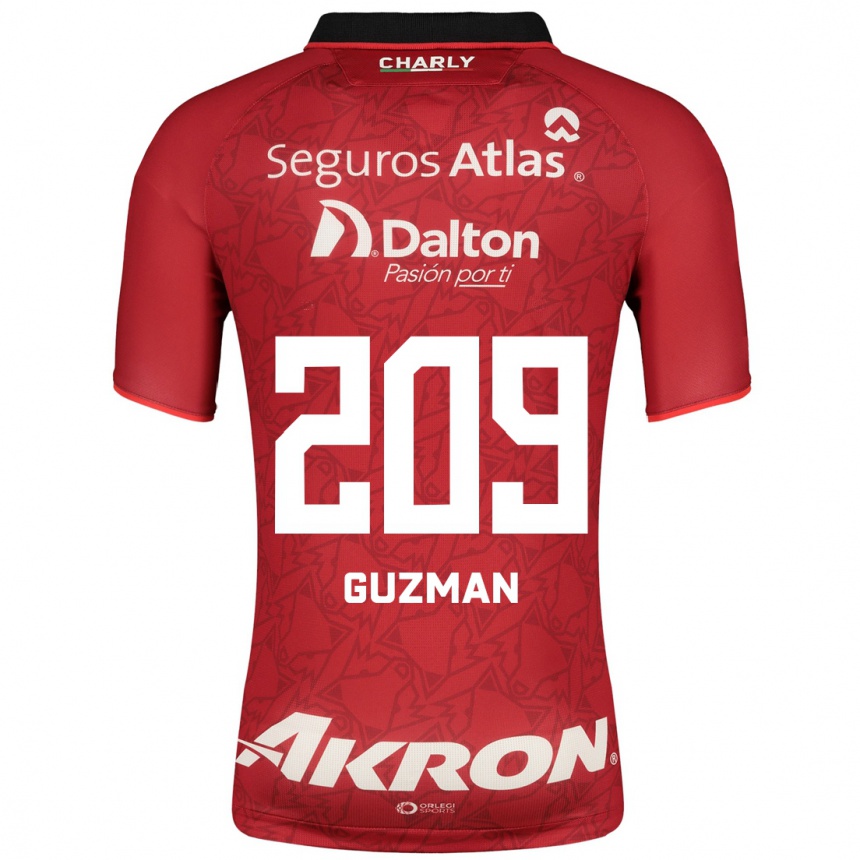 Niño Fútbol Camiseta Jorge Guzmán #209 Rojo 2ª Equipación 2023/24