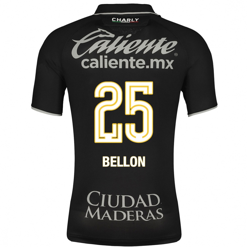 Niño Fútbol Camiseta Paul Bellón #25 Negro 2ª Equipación 2023/24