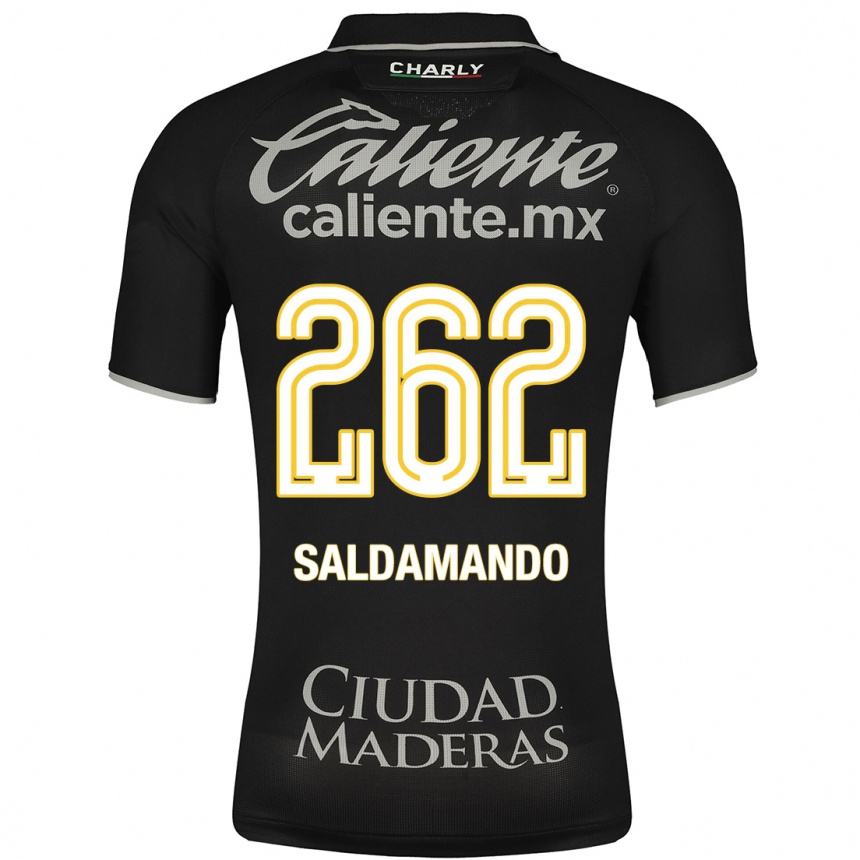 Niño Fútbol Camiseta José Saldamando #262 Negro 2ª Equipación 2023/24