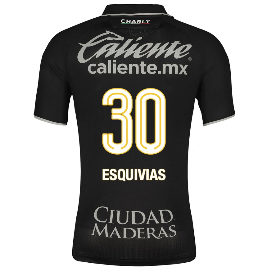 Niño Fútbol Camiseta Isabela Esquivias #30 Negro 2ª Equipación 2023/24