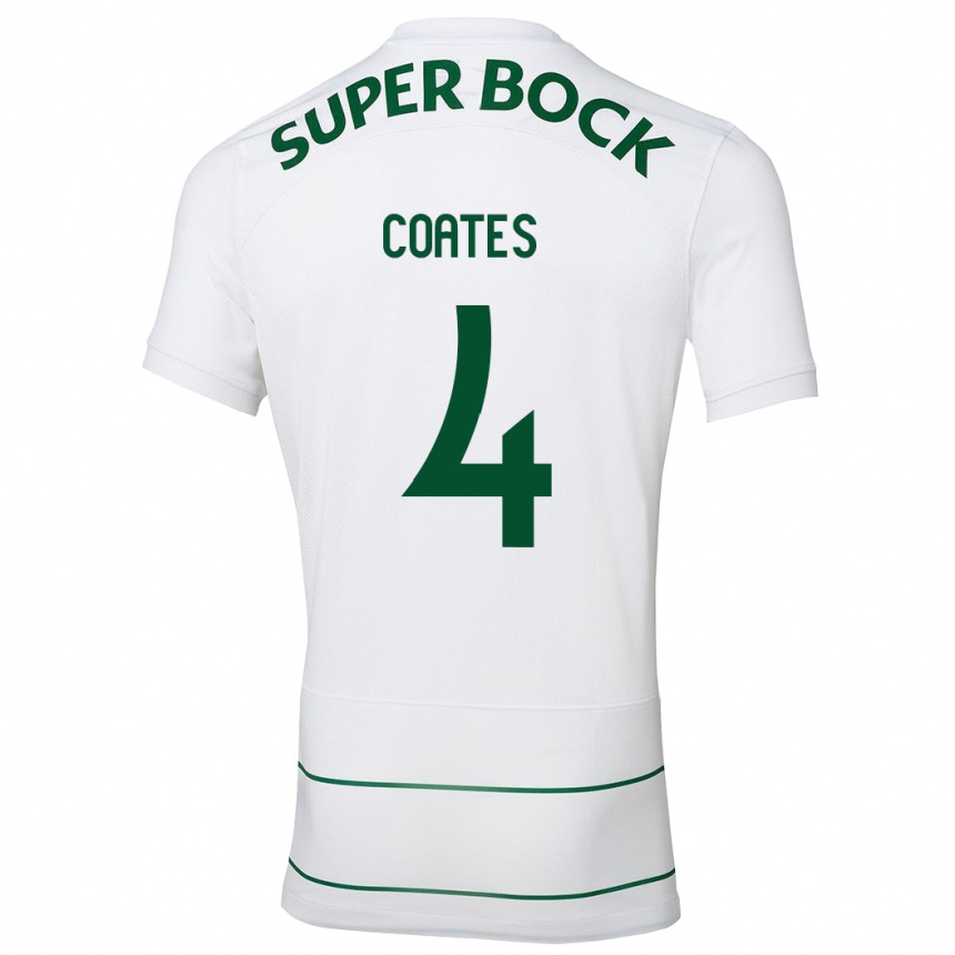 Niño Fútbol Camiseta Sebastián Coates #4 Blanco 2ª Equipación 2023/24