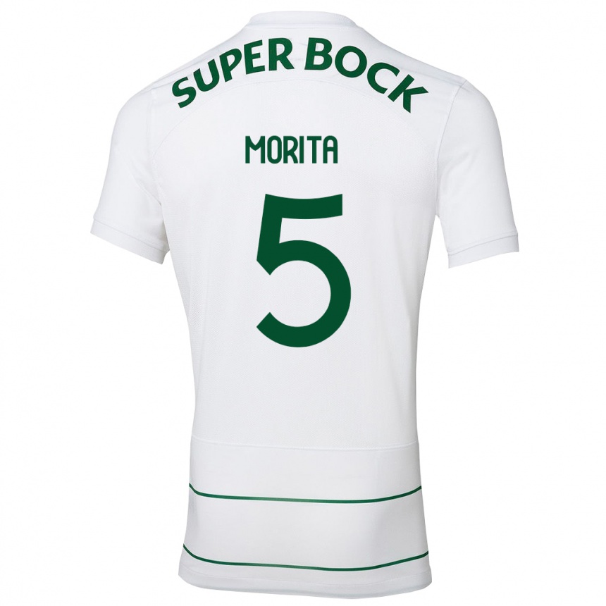 Niño Fútbol Camiseta Hidemasa Morita #5 Blanco 2ª Equipación 2023/24