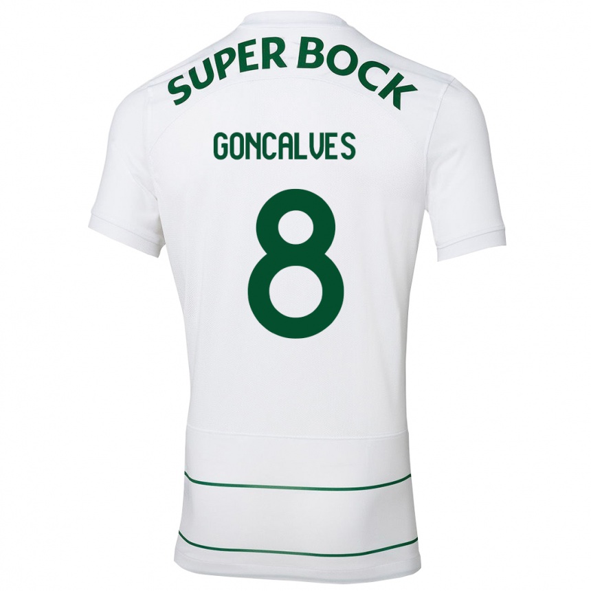 Niño Fútbol Camiseta Pedro Gonçalves #8 Blanco 2ª Equipación 2023/24