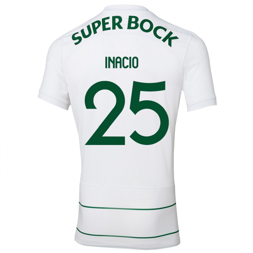Niño Fútbol Camiseta Gonçalo Inácio #25 Blanco 2ª Equipación 2023/24