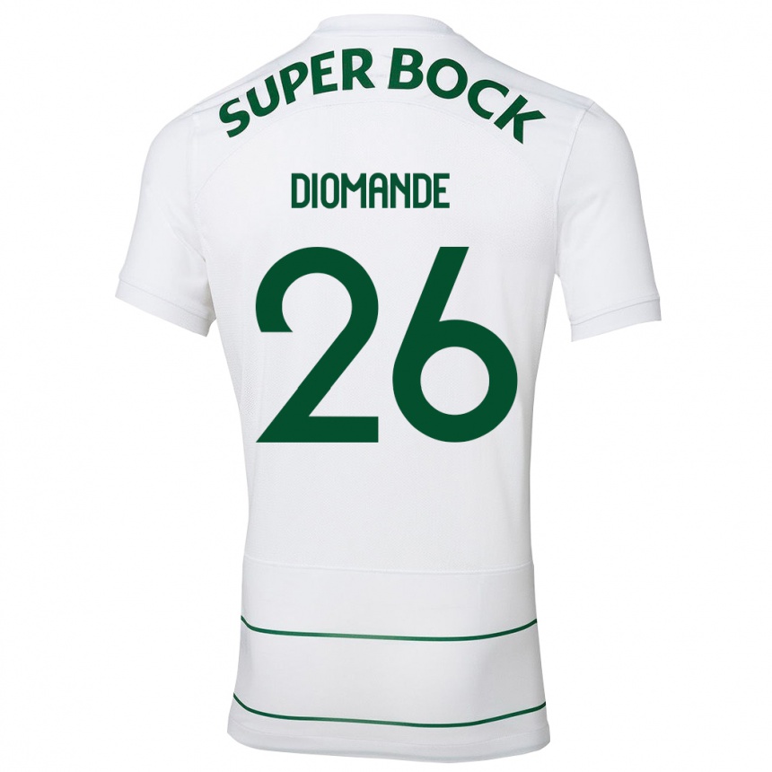 Niño Fútbol Camiseta Ousmane Diomande #26 Blanco 2ª Equipación 2023/24