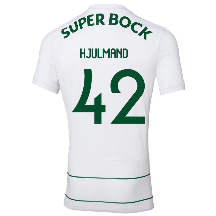 Niño Fútbol Camiseta Morten Hjulmand #42 Blanco 2ª Equipación 2023/24