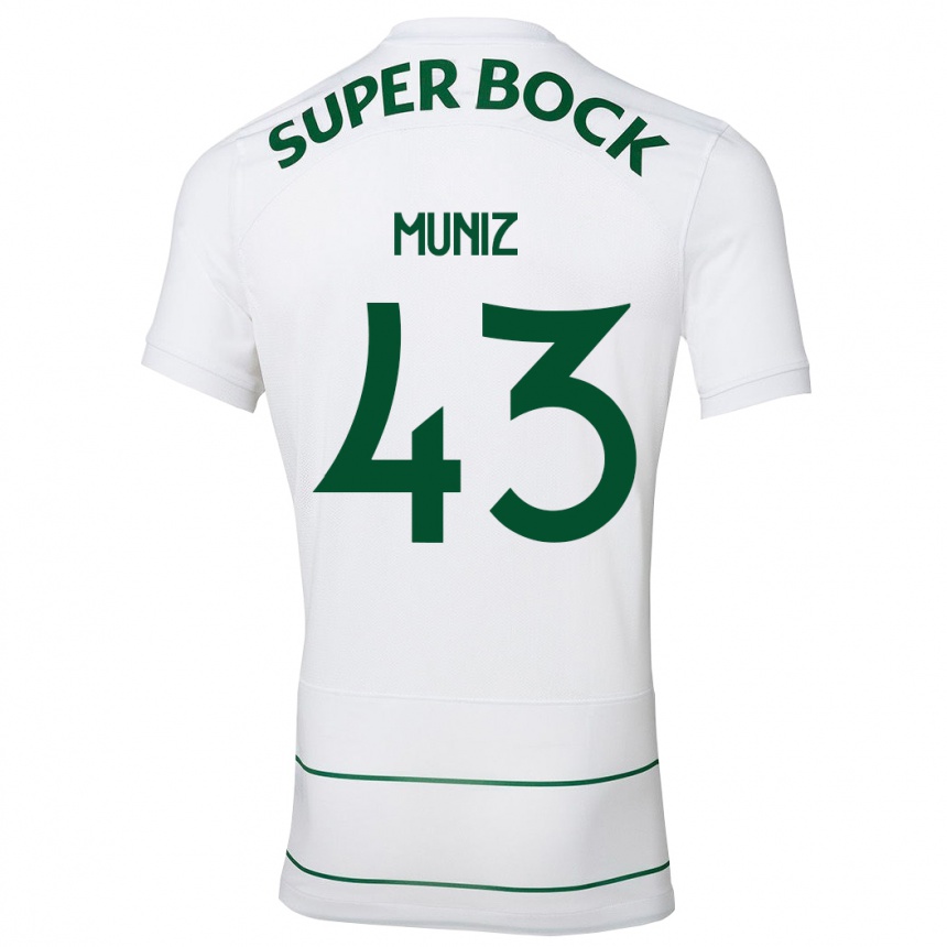 Niño Fútbol Camiseta João Muniz #43 Blanco 2ª Equipación 2023/24