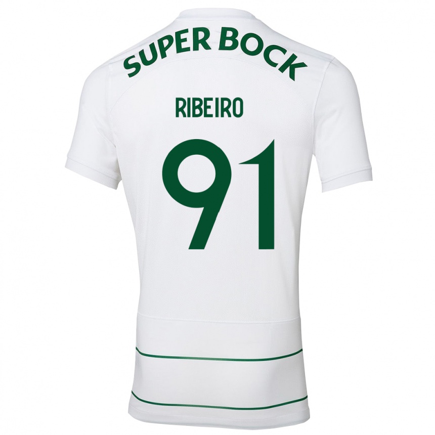 Niño Fútbol Camiseta Rodrigo Ribeiro #91 Blanco 2ª Equipación 2023/24