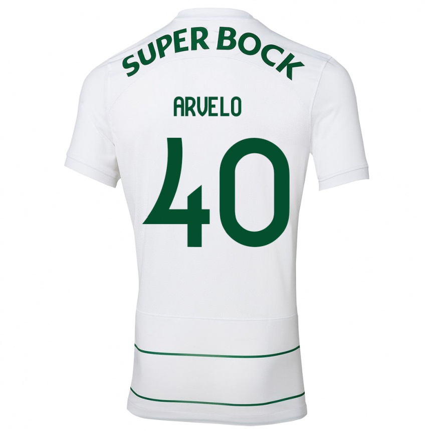 Niño Fútbol Camiseta Adam Arvelo #40 Blanco 2ª Equipación 2023/24