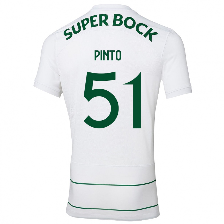 Niño Fútbol Camiseta Diogo Pinto #51 Blanco 2ª Equipación 2023/24