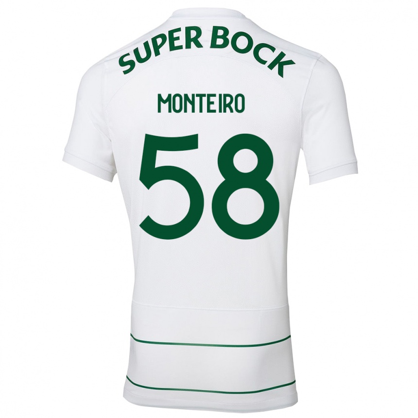 Niño Fútbol Camiseta David Monteiro #58 Blanco 2ª Equipación 2023/24