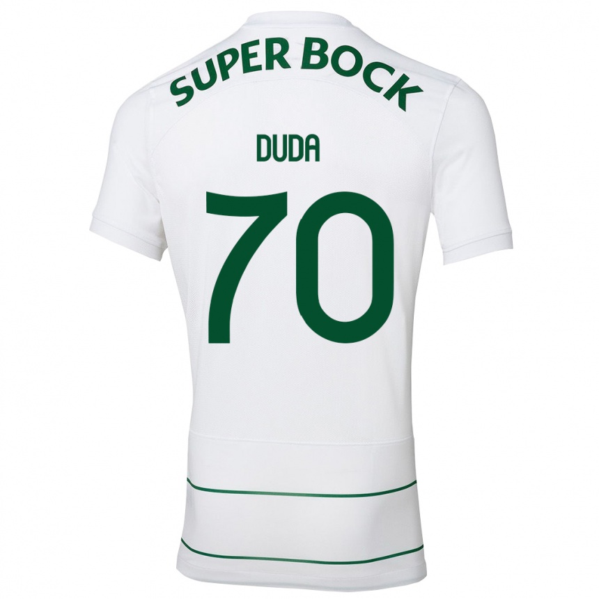 Niño Fútbol Camiseta Dudá #70 Blanco 2ª Equipación 2023/24