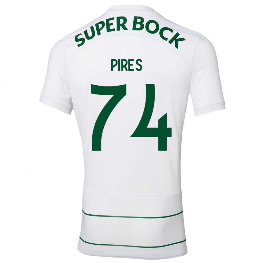 Niño Fútbol Camiseta Guilherme Pires #74 Blanco 2ª Equipación 2023/24