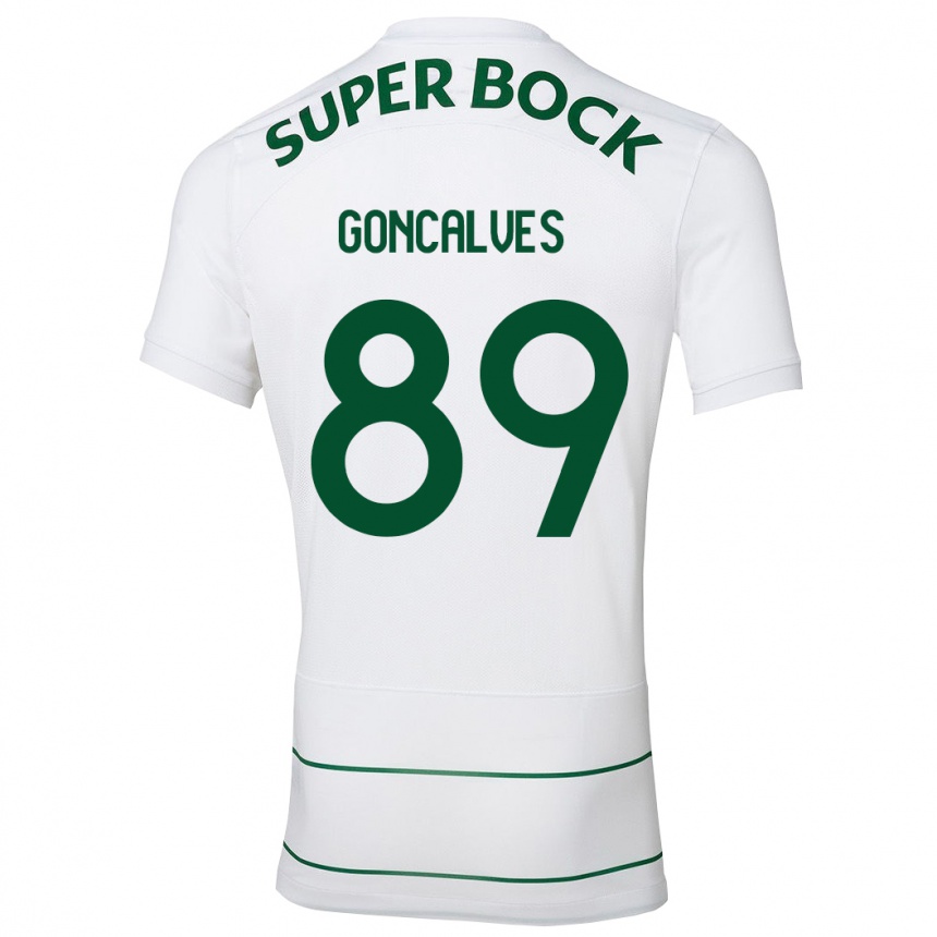 Niño Fútbol Camiseta André Gonçalves #89 Blanco 2ª Equipación 2023/24