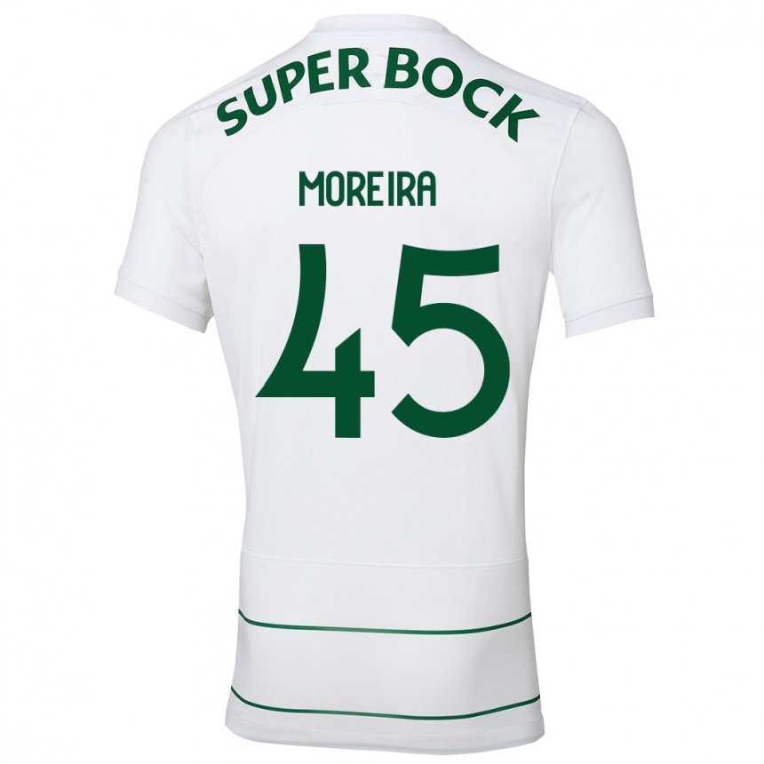 Niño Fútbol Camiseta David Moreira #45 Blanco 2ª Equipación 2023/24