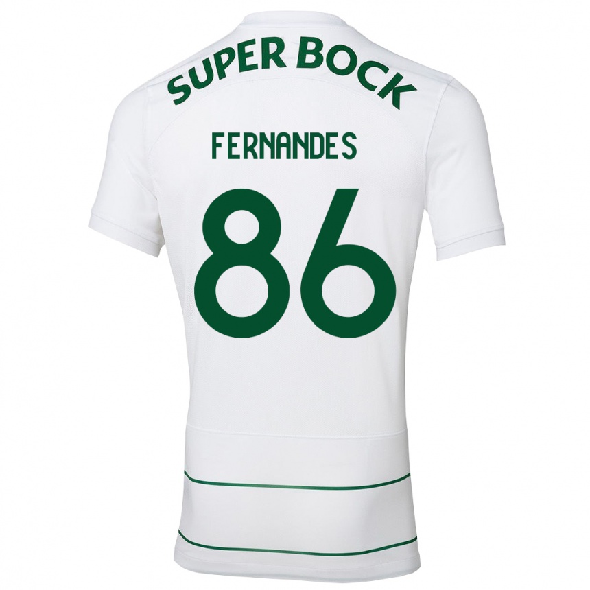 Niño Fútbol Camiseta Emanuel Fernandes #86 Blanco 2ª Equipación 2023/24