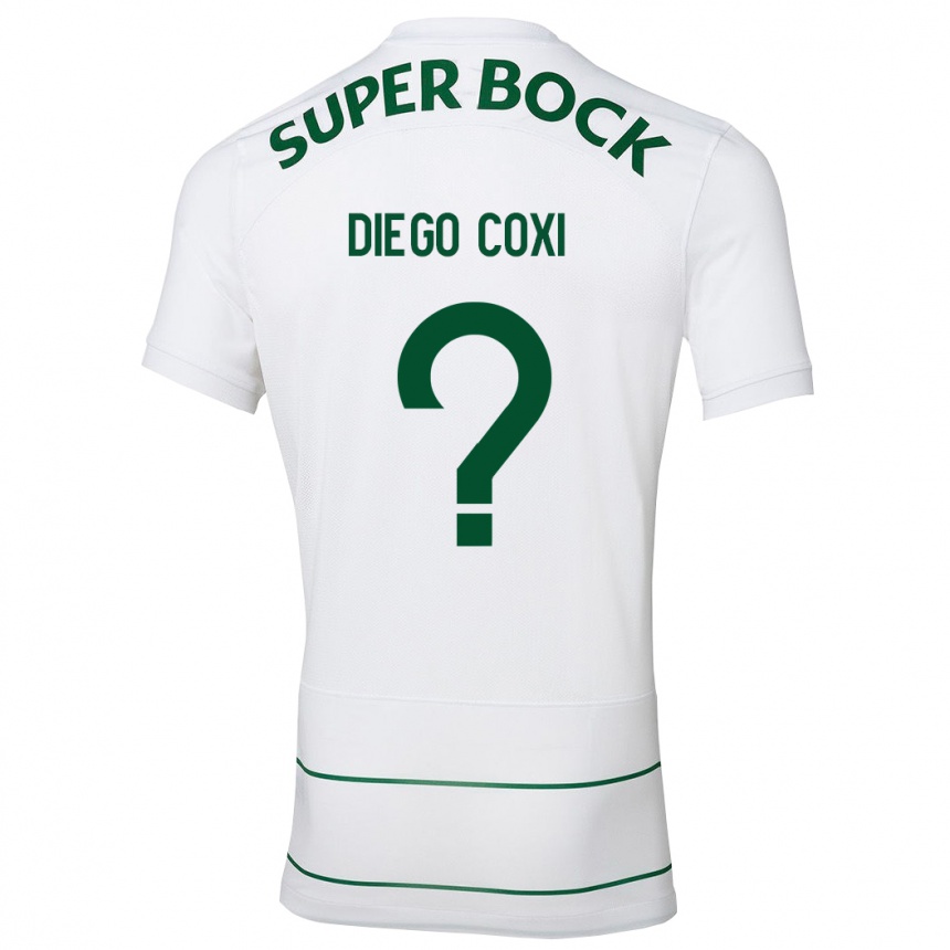 Niño Fútbol Camiseta Diego Coxi #0 Blanco 2ª Equipación 2023/24