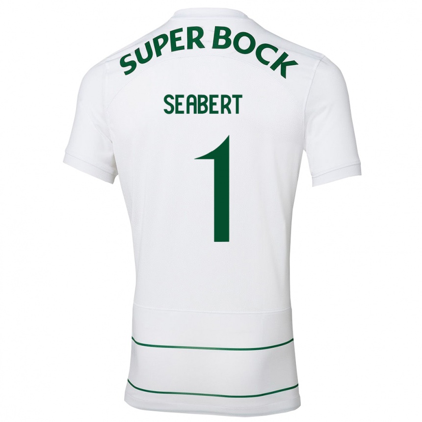 Niño Fútbol Camiseta Hannah Grace Seabert #1 Blanco 2ª Equipación 2023/24