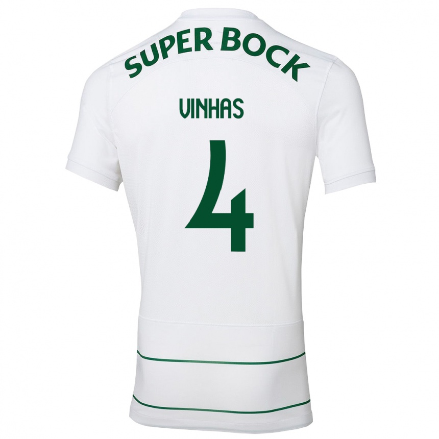 Niño Fútbol Camiseta Gabriela Vinhas #4 Blanco 2ª Equipación 2023/24