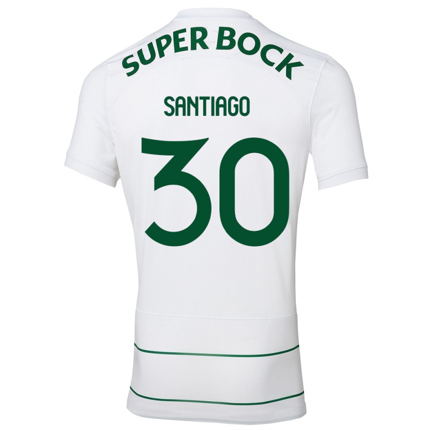 Niño Fútbol Camiseta Carolina Santiago #30 Blanco 2ª Equipación 2023/24