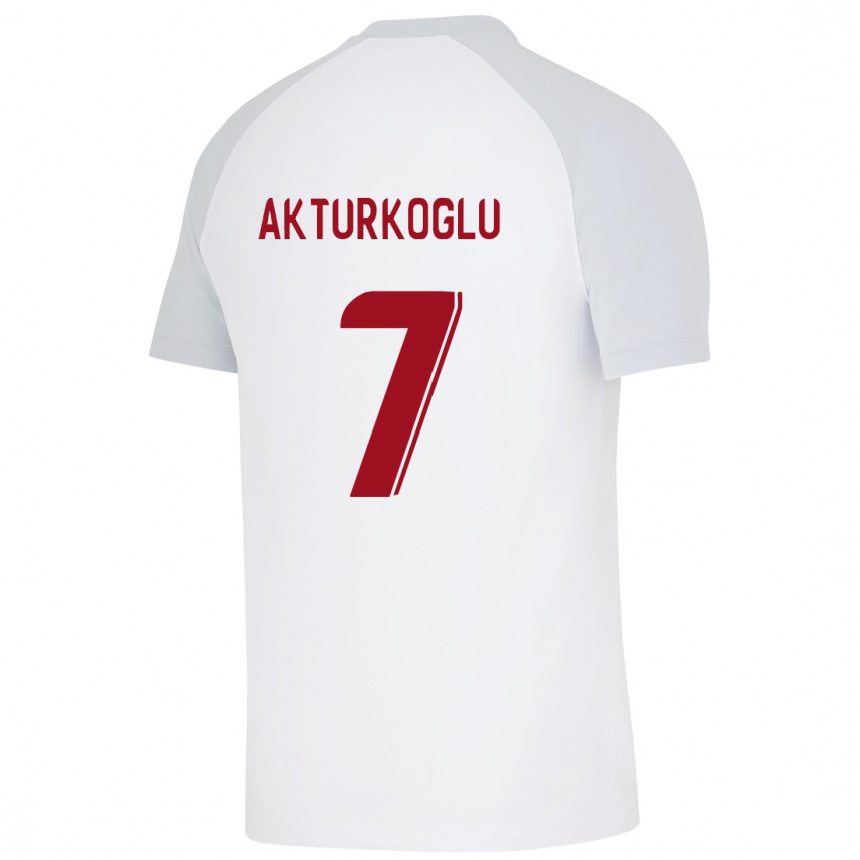 Niño Fútbol Camiseta Kerem Aktürkoğlu #7 Blanco 2ª Equipación 2023/24