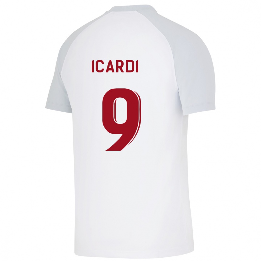 Niño Fútbol Camiseta Mauro Icardi #9 Blanco 2ª Equipación 2023/24
