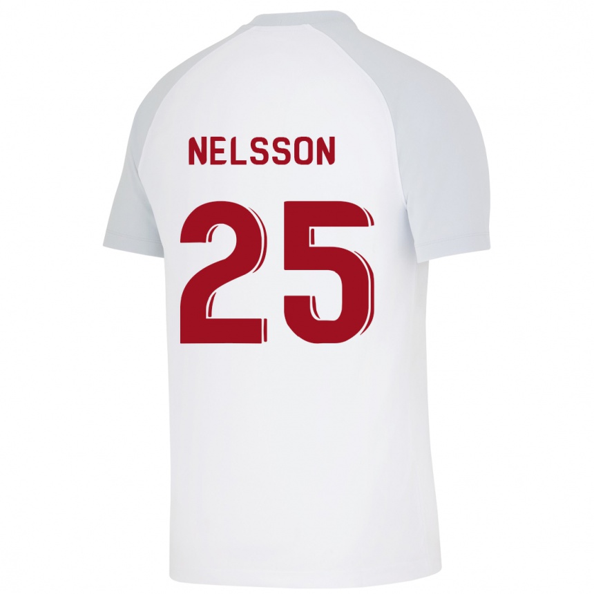 Niño Fútbol Camiseta Victor Nelsson #25 Blanco 2ª Equipación 2023/24