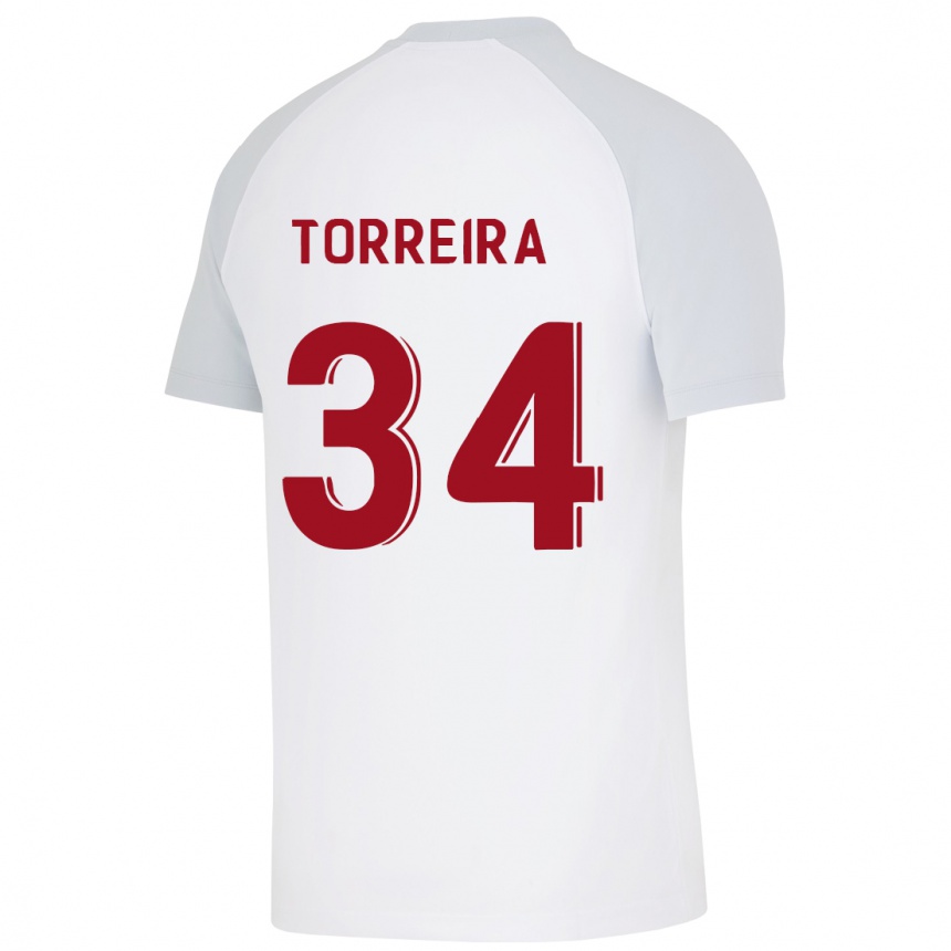 Niño Fútbol Camiseta Lucas Torreira #34 Blanco 2ª Equipación 2023/24