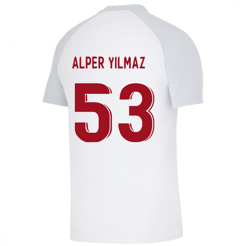 Niño Fútbol Camiseta Barış Alper Yılmaz #53 Blanco 2ª Equipación 2023/24