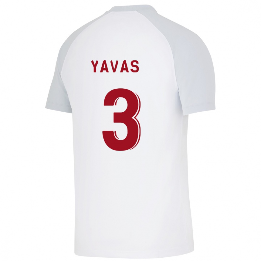 Niño Fútbol Camiseta Arda Yavas #3 Blanco 2ª Equipación 2023/24