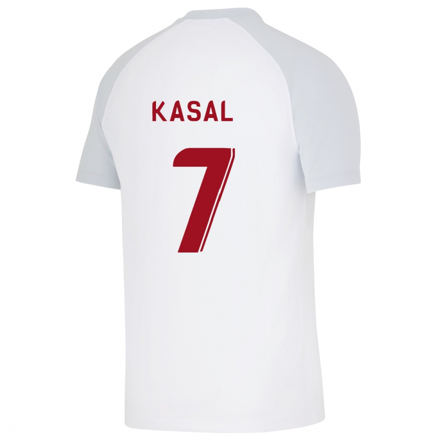 Niño Fútbol Camiseta Yasin Kasal #7 Blanco 2ª Equipación 2023/24