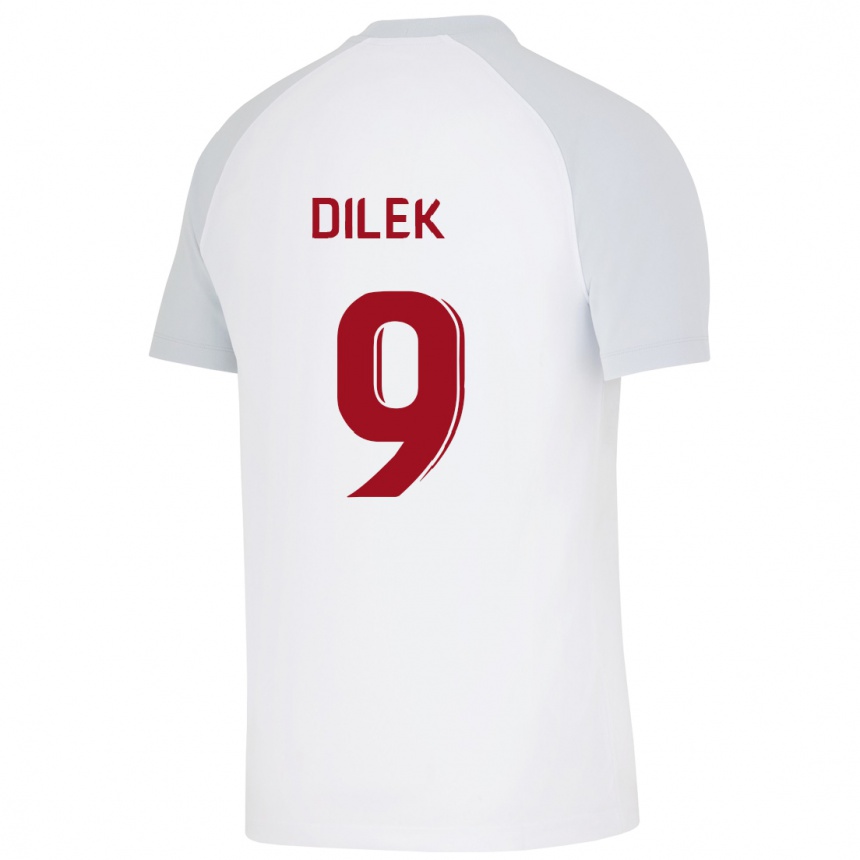 Niño Fútbol Camiseta Yalin Dilek #9 Blanco 2ª Equipación 2023/24