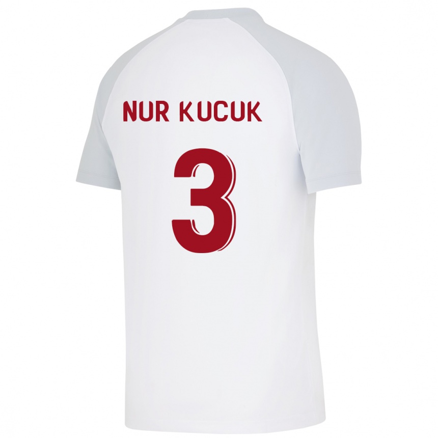 Niño Fútbol Camiseta Rabia Nur Küçük #3 Blanco 2ª Equipación 2023/24