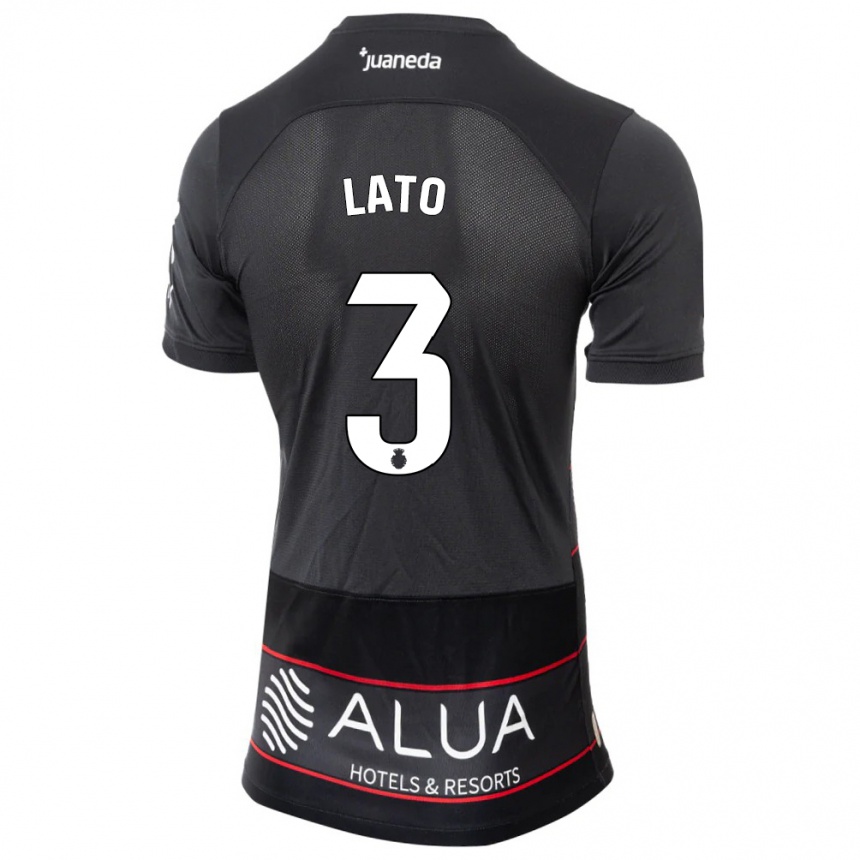 Niño Fútbol Camiseta Toni Lato #3 Negro 2ª Equipación 2023/24