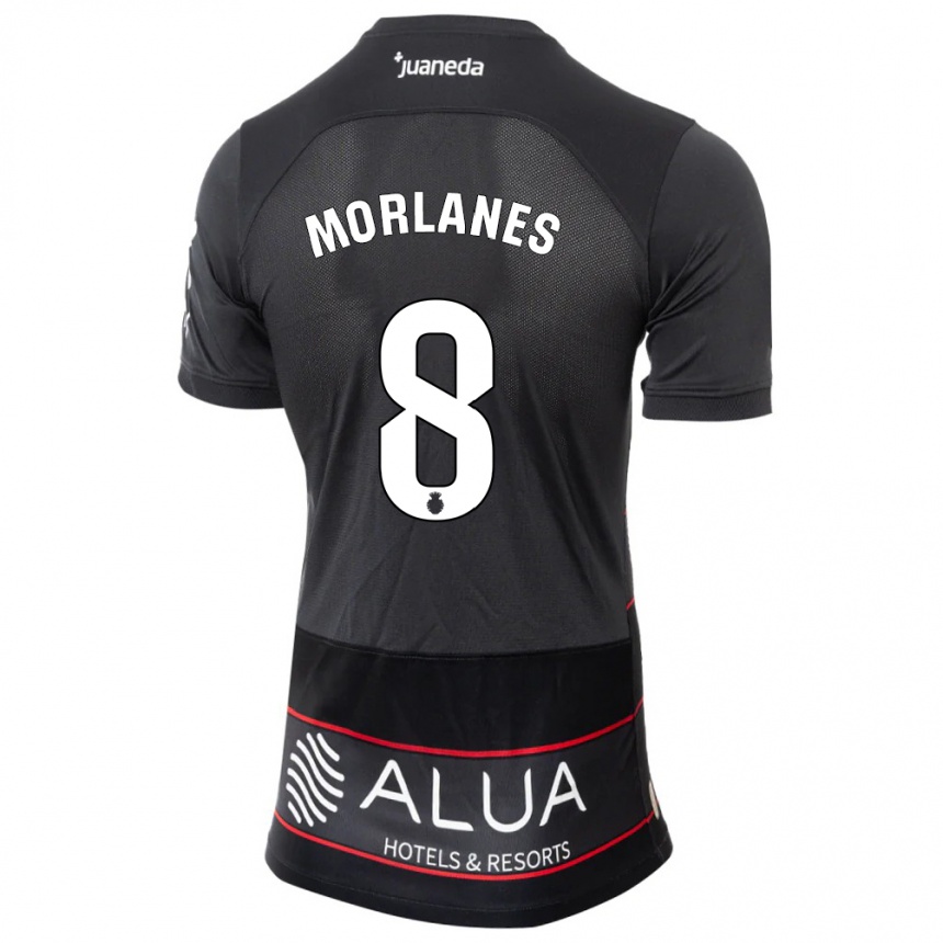 Niño Fútbol Camiseta Manu Morlanes #8 Negro 2ª Equipación 2023/24