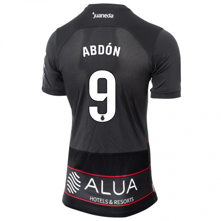 Niño Fútbol Camiseta Abdón Prats #9 Negro 2ª Equipación 2023/24