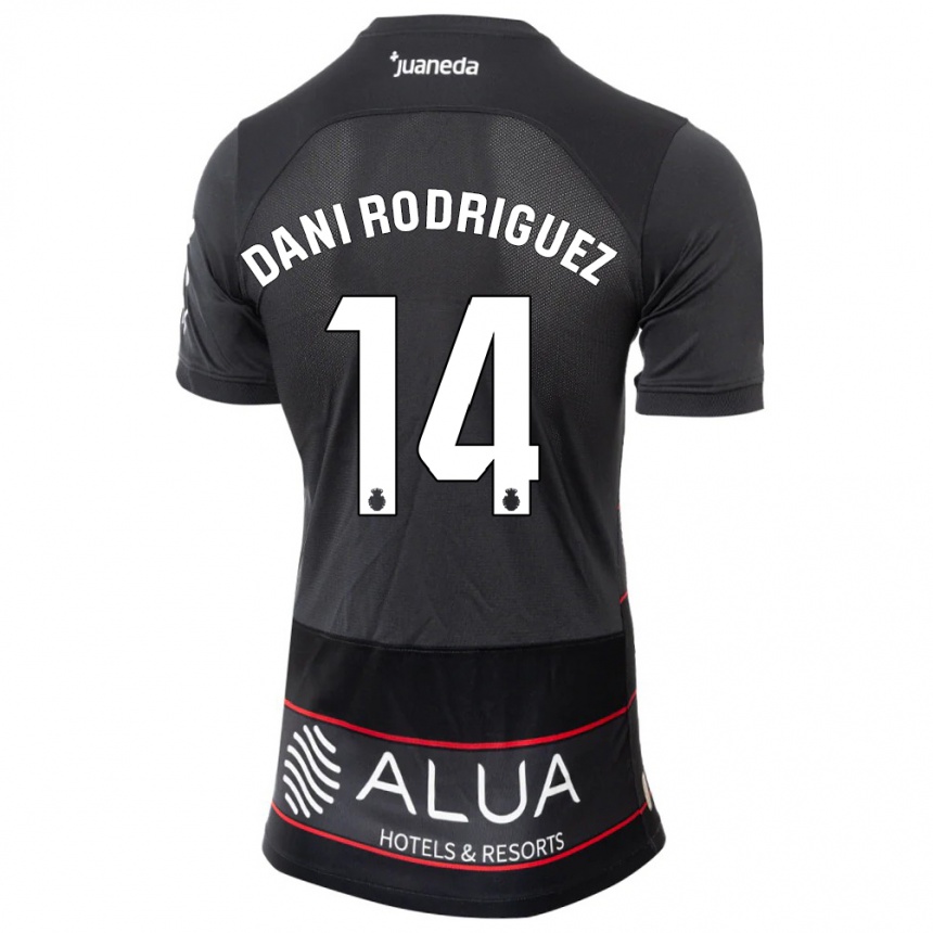 Niño Fútbol Camiseta Dani Rodríguez #14 Negro 2ª Equipación 2023/24