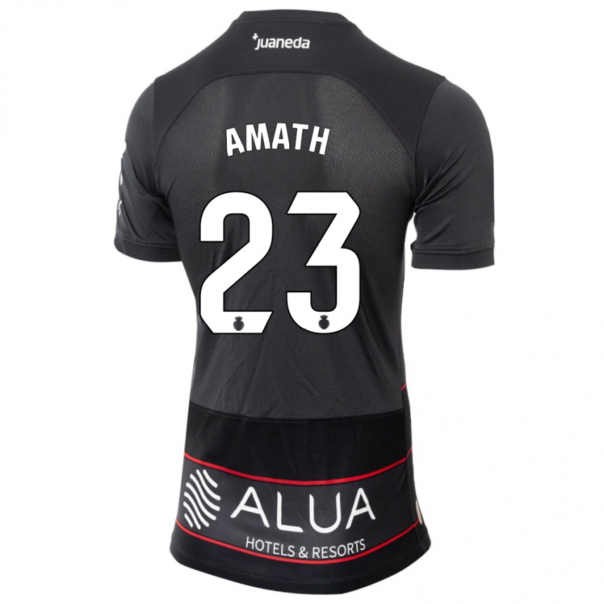 Niño Fútbol Camiseta Amath Ndiaye #23 Negro 2ª Equipación 2023/24