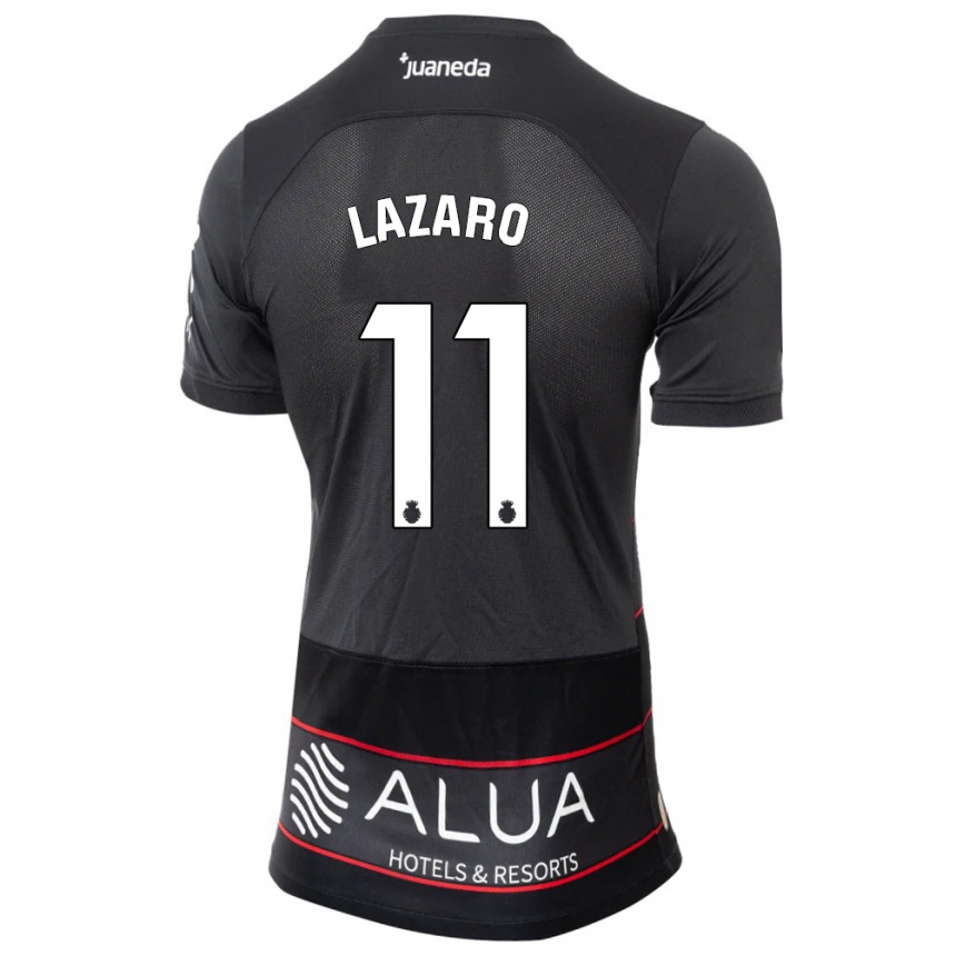 Niño Fútbol Camiseta Victor Lázaro #11 Negro 2ª Equipación 2023/24