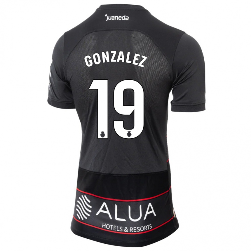 Niño Fútbol Camiseta Adrià González #19 Negro 2ª Equipación 2023/24