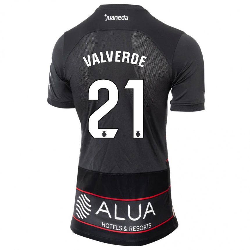 Niño Fútbol Camiseta David Valverde #21 Negro 2ª Equipación 2023/24