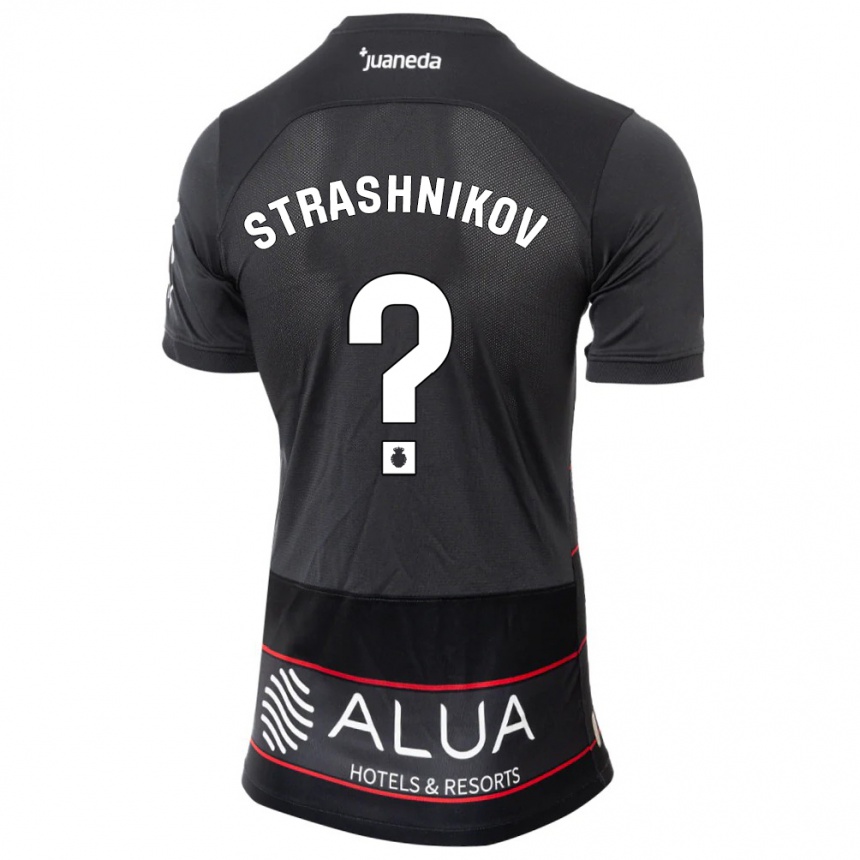 Niño Fútbol Camiseta Nikolay Strashnikov #0 Negro 2ª Equipación 2023/24