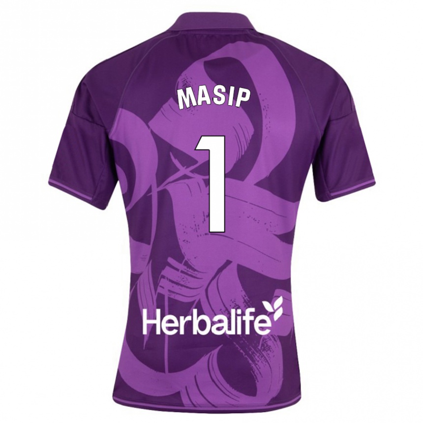 Niño Fútbol Camiseta Jordi Masip #1 Violeta 2ª Equipación 2023/24