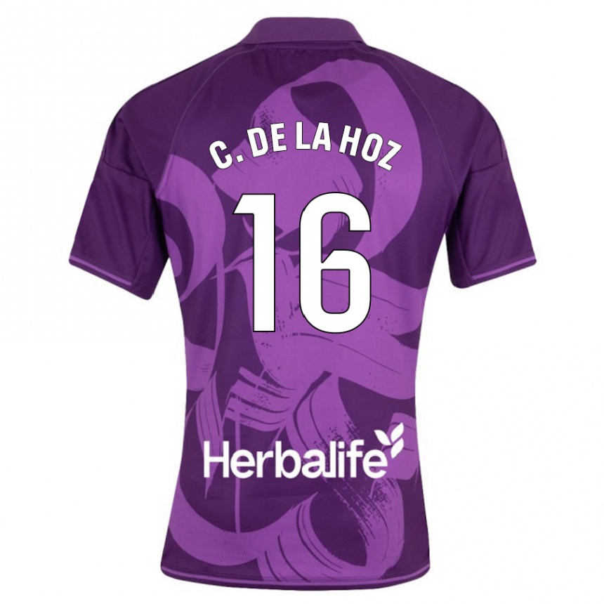 Niño Fútbol Camiseta César De La Hoz #16 Violeta 2ª Equipación 2023/24