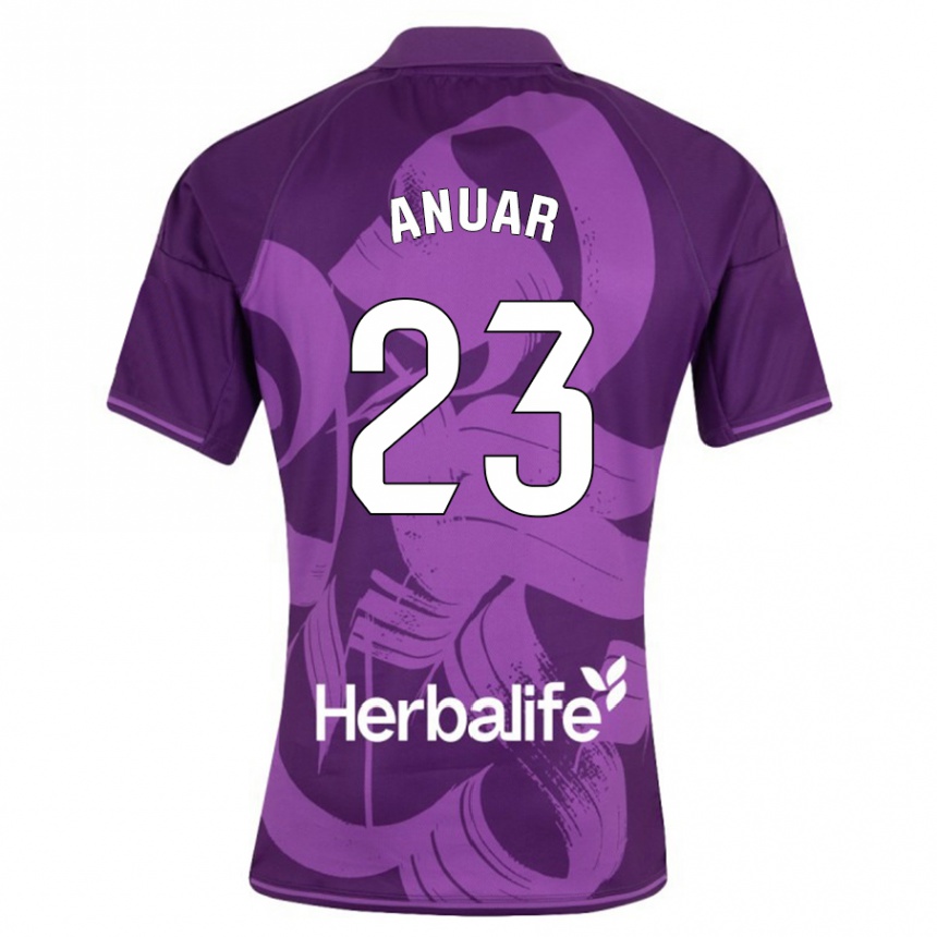 Niño Fútbol Camiseta Anuar #23 Violeta 2ª Equipación 2023/24