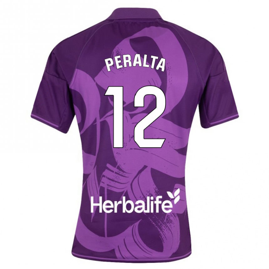 Niño Fútbol Camiseta Fernando Peralta #12 Violeta 2ª Equipación 2023/24