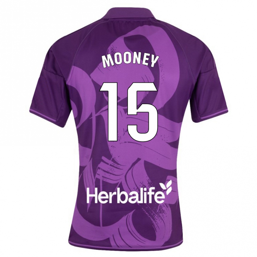 Niño Fútbol Camiseta Fionn Mooney #15 Violeta 2ª Equipación 2023/24