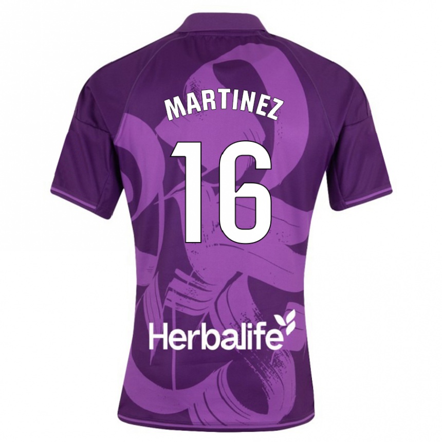 Niño Fútbol Camiseta Jesús Martínez #16 Violeta 2ª Equipación 2023/24