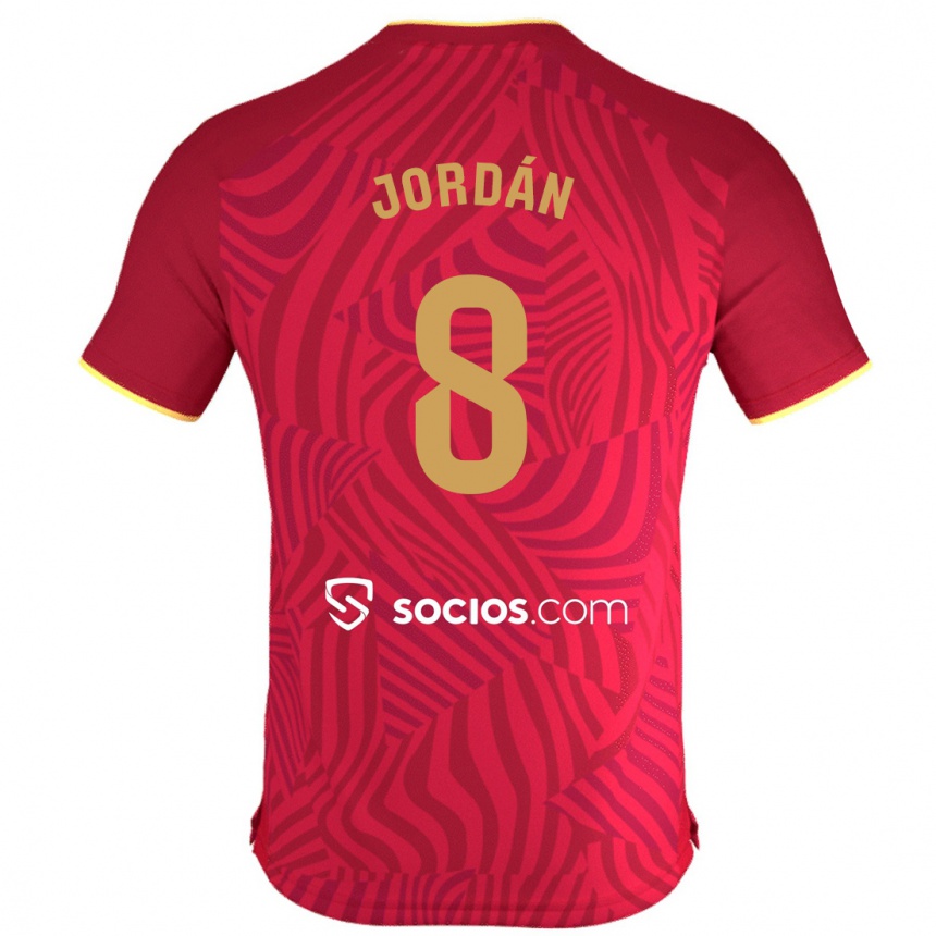 Niño Fútbol Camiseta Joan Jordán #8 Rojo 2ª Equipación 2023/24