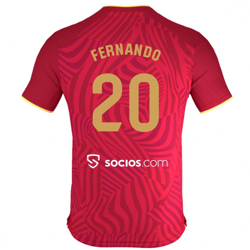 Niño Fútbol Camiseta Fernando #20 Rojo 2ª Equipación 2023/24